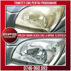 PFB - Polish Faruri Bacau Livrăm servicii rapide de polish faruri acasă sau la biroul clientului. Beneficii: - siguranță sporită - vizibilitate îmbunătățită pe timpul nopții - șanse mai mari la ITP - mașina arată mai nouă - ridică prețul de vânzare - investiție minimă cu rezultate uimitoare Comfort: - Nu trebuie să duceți mașina nicăieri - Nu trebuie să fiți prezenți la lucrare - Cât noi facem lucrarea puteți să vă ocupați de alte lucruri Garanție: - 2 ani [in condiții de conducere normale] - folosim protecție ceramică Servicii suplimentare: - Reconditionarea barei de protectie - Reconditionarea ornamentelor - Polish zgarieturi superficiale - Atenuarea zgarieturilor adanci Programari: Luni – Vineri 10AM | 12PM | 2 PM| 4PM | O polishare dureaza maxim 1,5 ore. Cum faceti programare [metode] 1. Click pe butonul de mai sus 2. SMS la 0746960639 cu nume, marca masina, culoare si adresa. 3. Click pe link pentru pagina de programari: http://polishfaruribacau.com/programare Plata: Cash sau Online cu Card de Credit Simplu, direct si eficient. #polishfaruribacau #PFB #polishfaruri #restaurarefaruri #protectieuv #protectiefaruri #protectieceramica #detailingauto #polishstopuri #curatafaruri #cosmeticaauto #serviciiacasa #livrareacasa #plataonline #bacau